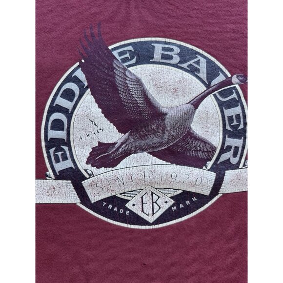 Vintage 90s Eddie Bauer Crewneck Sweater Rare Logo Art GS Sport Tag Classic - Picture 4 of 16